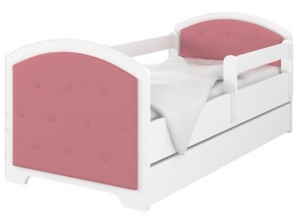 Dětská čalouněná postel LUX 180x80 cm - růžová