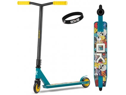 Freestylová koloběžka černo-modrá