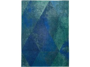niebieski dywan geometryczny lisboa saphir blue 9052