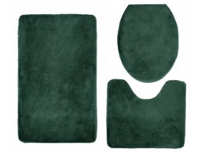 Koupelnový plyšový koberec OSLO RABBIT - Tmavě Zelený