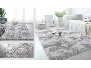 Plyšový koberec - Ombre Stříbrný