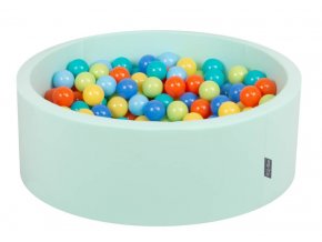 Dětský suchý bazének "90x30" mátový s míčky barevné 300 ks