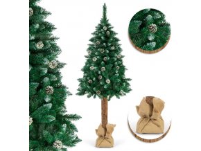 Umělá vánoční stromek s šiškami - Borovice Kmen diamant 180 cm