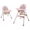 Ultralehká dětská jídelní židlička 3v1 růžová