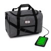Cestovní příruční taška Eyre s USB 40 x 20 x 25 cm - Šedá-Černá