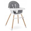 Jídelní židlička Lilo 3v1 šedá