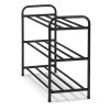 Regál na boty - 3-patrový - Černý