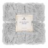 Hustá huňatá deka, oboustranný přehoz, 220x240 cm, světle šedá6
