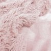 Hustá huňatá deka, oboustranný přehoz, 200x220 cm, světle růžová3