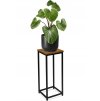 Stojan na květiny 63 x 24 x 24 cm černý/starý dub