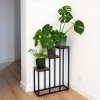 3patrový stojan na květiny 67 x 51 x 17 cm černý/starý dub