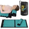 Akupresurní masážní podložka s polštářem XL 110x42 cm černo-tyrkysová