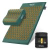 Akupresurní masážní podložka s polštářem ERGO 68x42 cm zeleno-zlatá