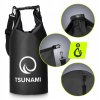 Voděodolný pytlík 10 litrů TSUNAMI – černý