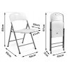Skládací zahradní židle 4 ks – bílé