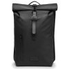 Městský voděodolný batoh Roll-Top s kapsou na notebook – Černý