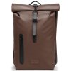 Městský voděodolný batoh Roll-Top s kapsou na notebook – Hnědý