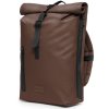 Městský voděodolný batoh Roll-Top s kapsou na notebook – Hnědý
