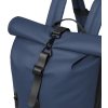 Městský voděodolný batoh Roll-Top s kapsou na notebook – Modrý
