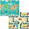 Pěnová skládací oboustranná podložka 180x200 cm mapa světa+ulice