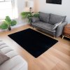 Kusový koberec RABBIT 3D - Černý - imitace králičí kožešiny