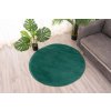 Kusový kulatý koberec RABBIT 3D - Zelený - imitace králičí kožešiny