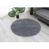 Shaggy kulatý koberec ALPACA - Šedý