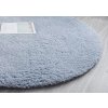 Shaggy kulatý koberec ALPACA - Stříbrný