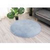 Shaggy kulatý koberec ALPACA - Stříbrný