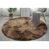 Plyšový kulatý koberec - Ombre Coffee