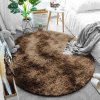 Plyšový kulatý koberec - Ombre Coffee