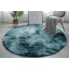 Plyšový kulatý koberec - Ombre Navy