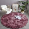 Plyšový kulatý koberec - Ombre Red