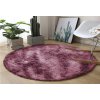 Plyšový kulatý koberec - Ombre Red
