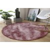 Plyšový kulatý koberec - Ombre Purple