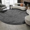 Plyšový kulatý koberec -   Grey Night