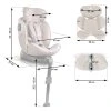 Otočná dětská autosedačka Prestige i-Size 0–36 kg - Béžová