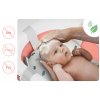 Skládací dětská vanička s LCD teploměrem a novorozeneckou vložkou – bílo-růžová