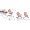 Jídelní židlička 3v1 KOMFORT – bílo-růžová