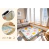 Oboustranná skládací 2v1 XPE pěnová hrací podložka 200x180 cm se suchým zipem
