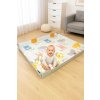 Oboustranná skládací 2v1 XPE pěnová hrací podložka 200x180 cm se suchým zipem