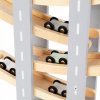 Dřevěná autodráha – skluzavka pro autíčka, 6 pater