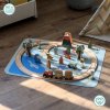Dřevěná vláčkodráha Dino Park s protiskluzovou podložkou