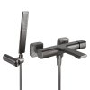 Nástěnná vanová baterie se sprchovým setem TORES – grafitová