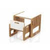 Dětská dřevěná sestava nábytku – stolek + židlička, dubovo-bílý, 1–3 roky
