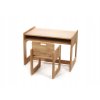 Dětská dřevěná sestava nábytku – stolek + židlička, dekor dřeva, 3–6 let