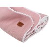 Mušelínová deka + polštářek MEDVÍDEK - růžová