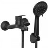 Nástěnná vanová baterie ALEX se sprchovým setem – černá