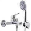 Nástěnná vanová baterie ALEX se sprchovým setem - chromová