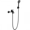 Nástěnná vanová baterie PRESPA se sprchovým setem - černá